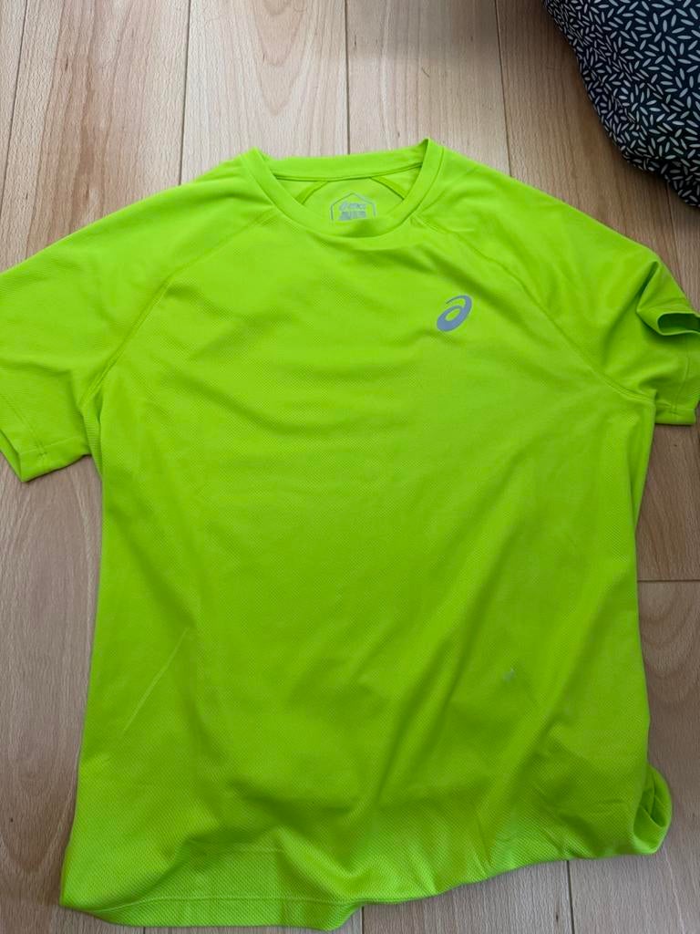 Asics hardloopshirt - Maat M - Neon Groen, Maat 48/50 (M), Ophalen of Verzenden, Hardlopen of Fietsen, Gedragen