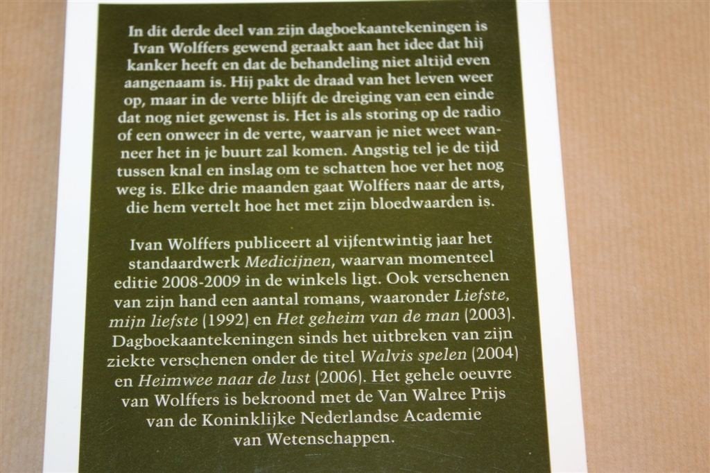 Onweer in de Verte — Sluimerend Effect van Kanker, Wolffers, Ophalen of Verzenden, Gelezen