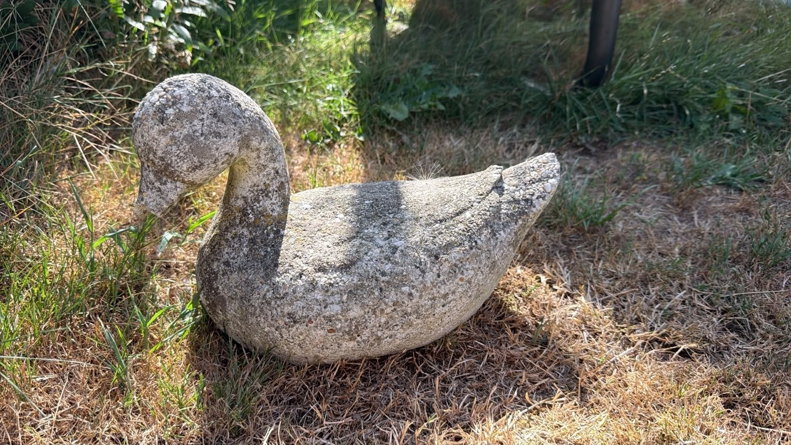 Stenen tuineend - Decoratieve eend voor buiten, Tuin en Terras, Tuinbeelden, Ophalen, Gebruikt, Steen, Dierenbeeld