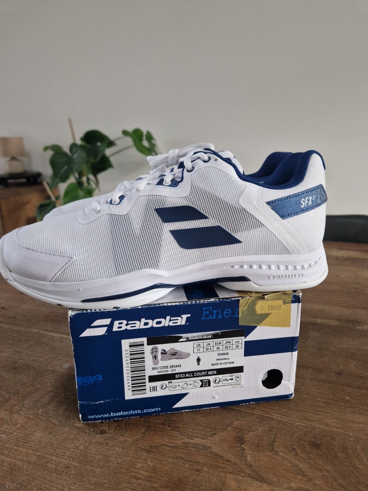 Babolat SFX3 tennis/padel, maat 45, Ophalen of Verzenden, Nieuw, Sportschoenen