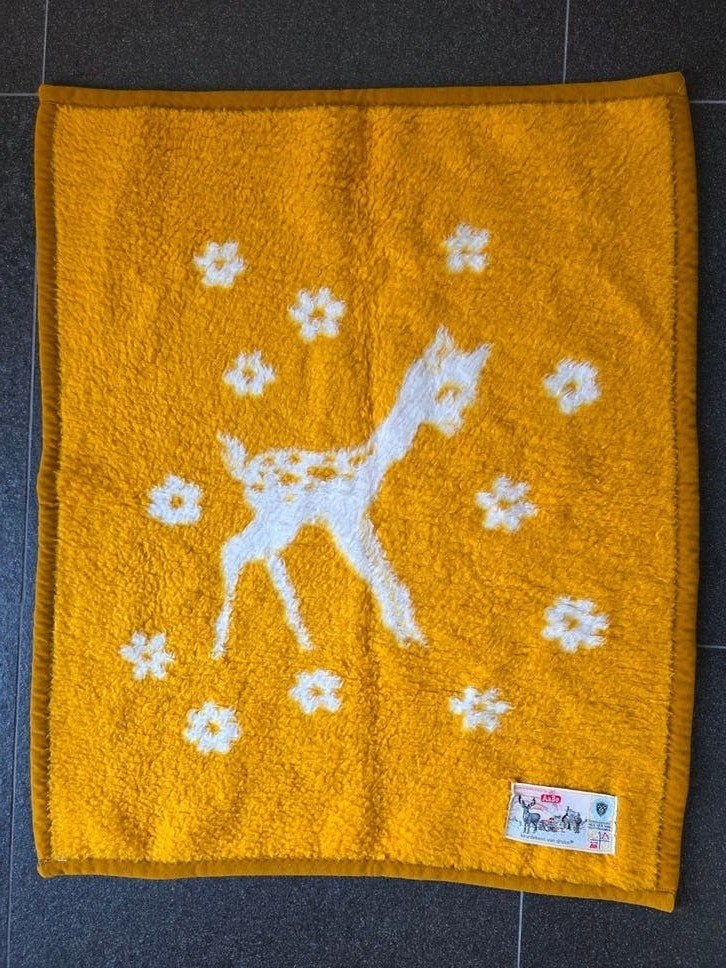 Vintage Bambi hertje Aabe baby deken, Ophalen of Verzenden, Gebruikt