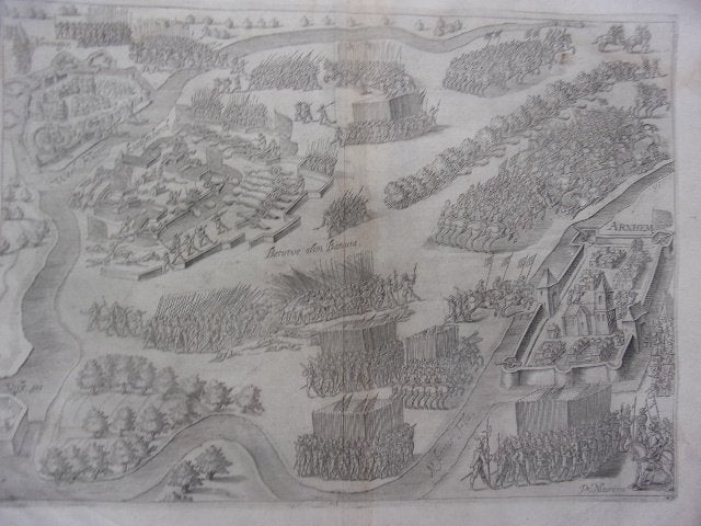 Ontzet van Knodsenburg 1591. Gelderland Betuwe Nijmegen Arnh, 22 cm, Blanco verso, 1600 - 1699, Ophalen of Verzenden