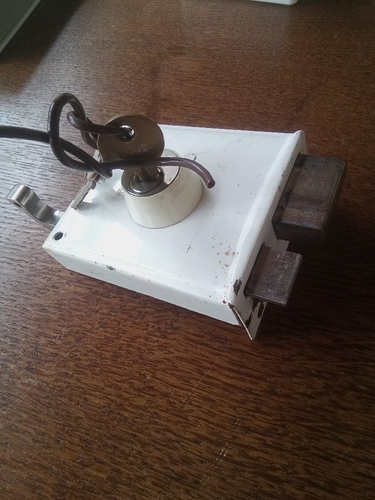 Voordeurslot cylinderslot, Doe-het-zelf en Verbouw, Ophalen of Verzenden, Gebruikt, IJzer, Slot