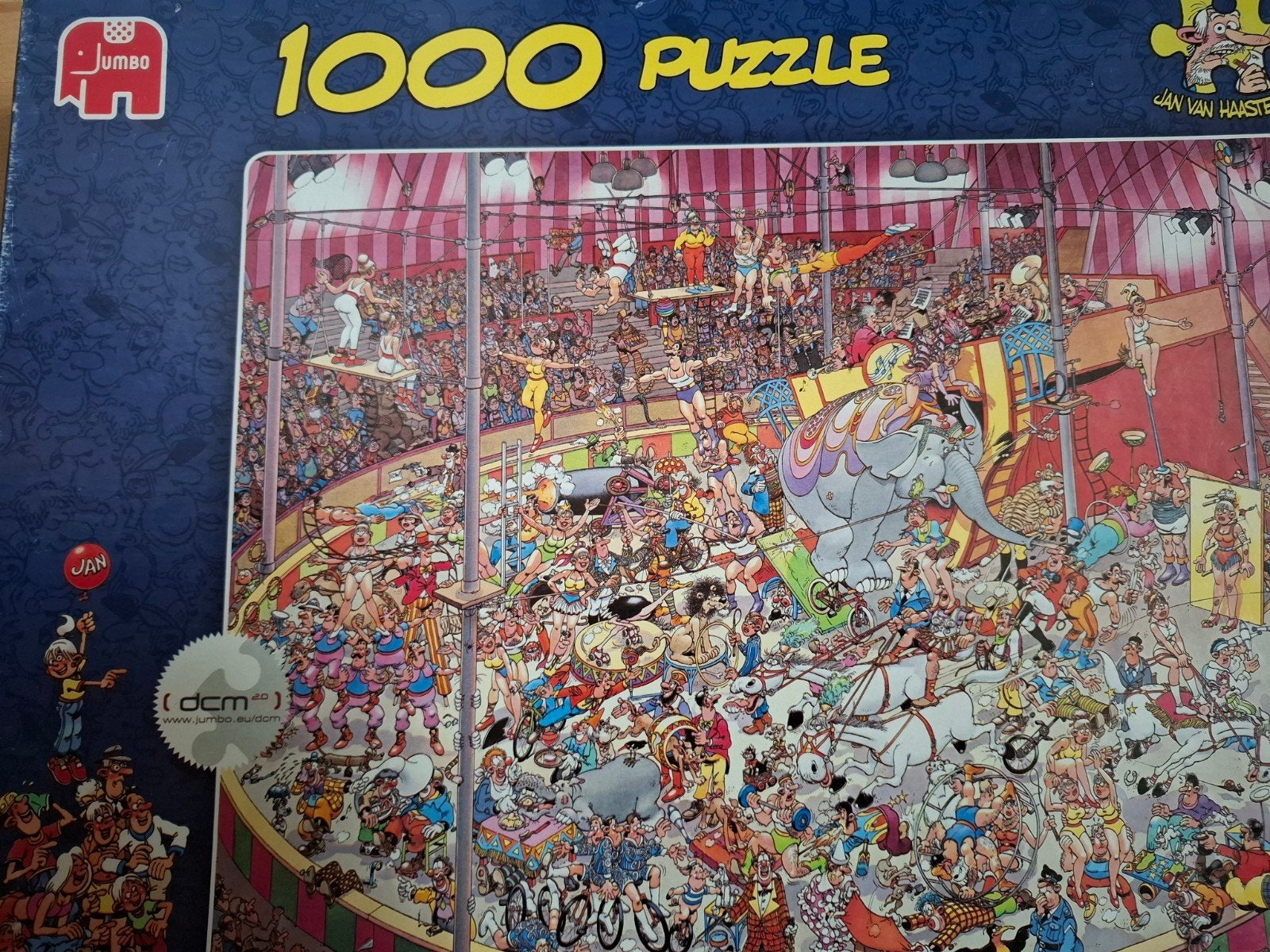 Jan van Haasteren puzzel 1000 stukjes Het Circus compleet, Ophalen, 500 t/m 1500 stukjes, Gebruikt, Legpuzzel