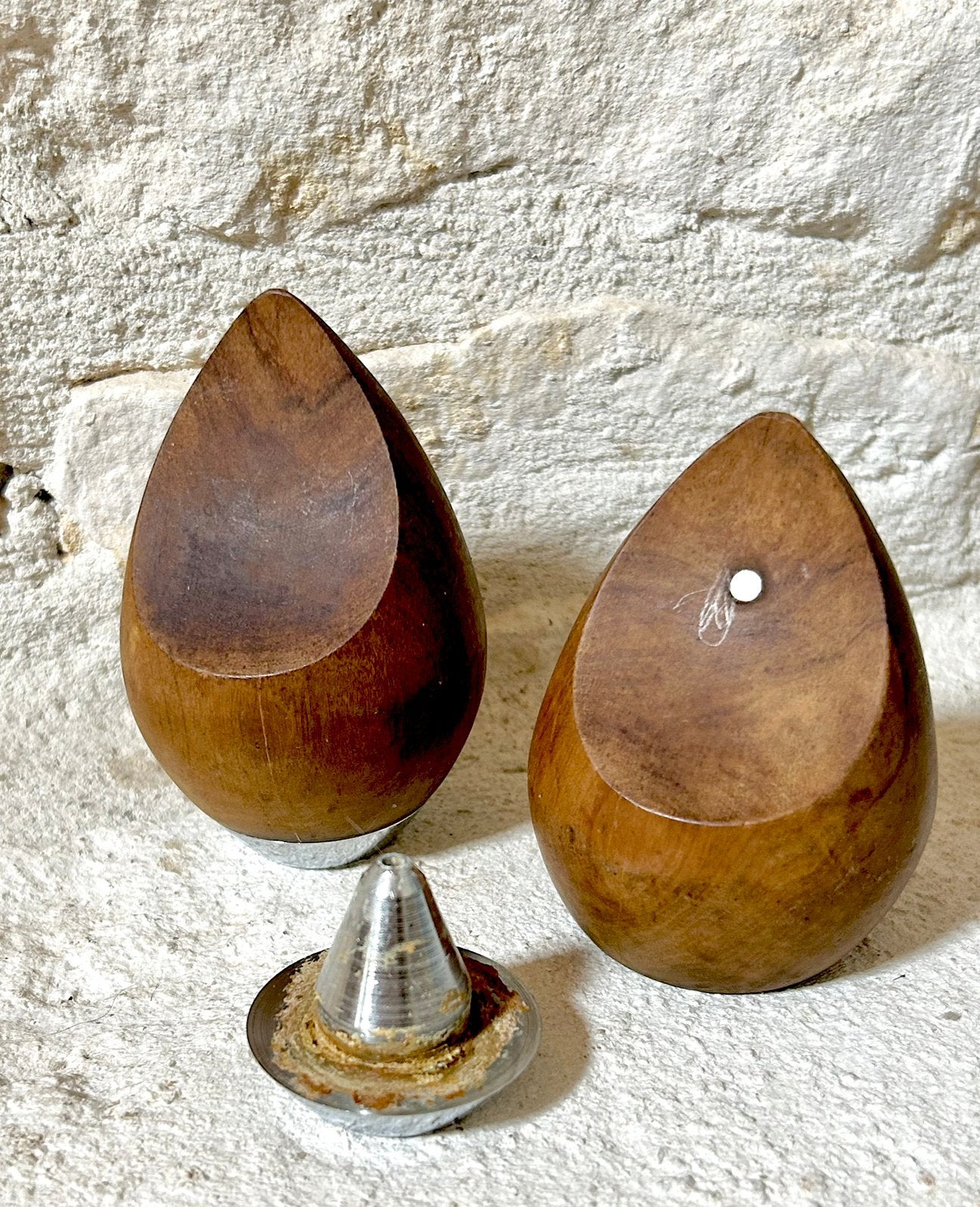 Vintage P.J. Østergaard Teak peper en zoutstel Denmark, Antiek en Kunst, Kunst | Designobjecten, Ophalen of Verzenden