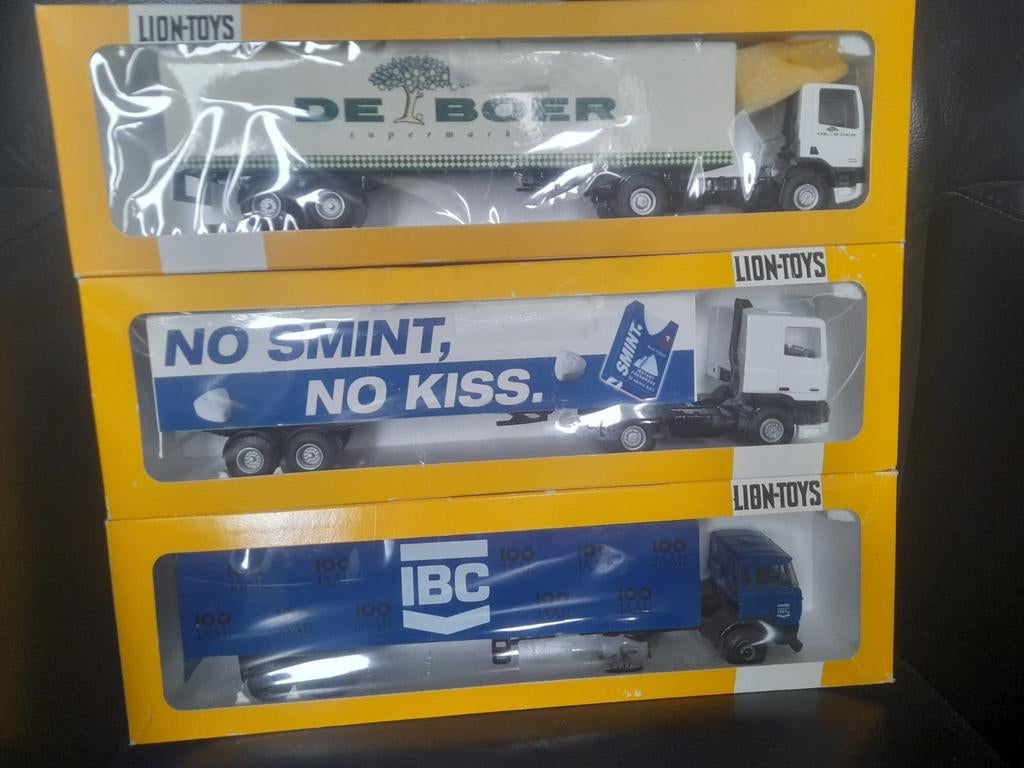 Lion-Toys Vrachtwagenset: De Boer, Smint, IBC, Ophalen of Verzenden, Nieuw, Truck, Overige merken