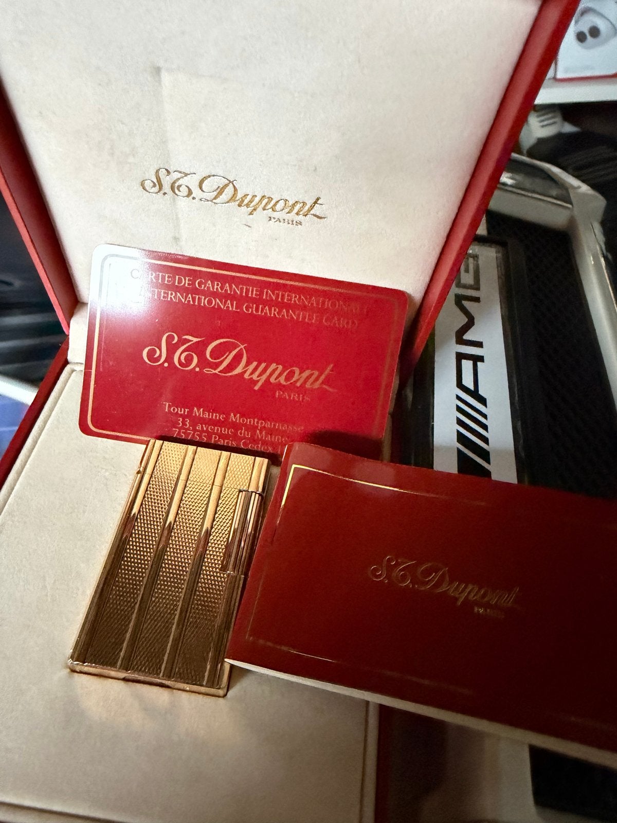 S.T. Dupont Goudkleurige Aansteker in Originele Doos, Ophalen, Zo goed als nieuw, Aansteker