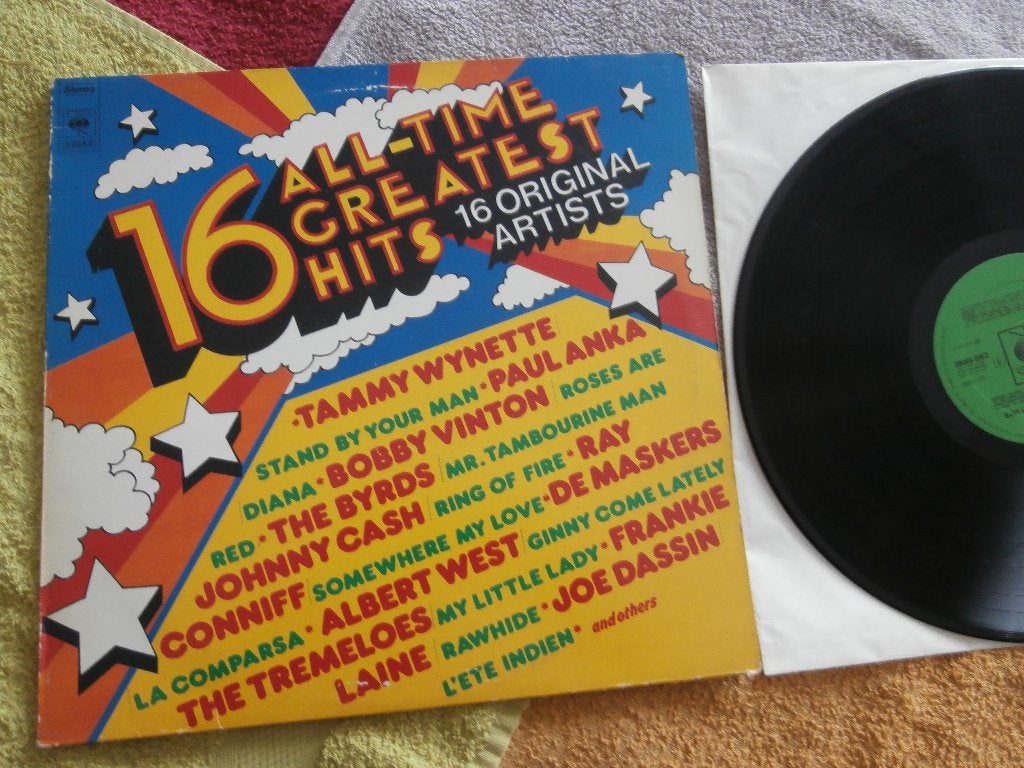 LP - 16 All-Time Greatest Hits - Various Artists., LP, Zo goed als nieuw, Pop, 12 inch