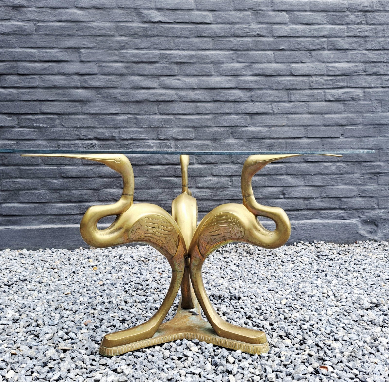 daro Hollywood regency messing tafel vintage retro 70's, Verzamelen, Retro, Ophalen, Huis en Inrichting