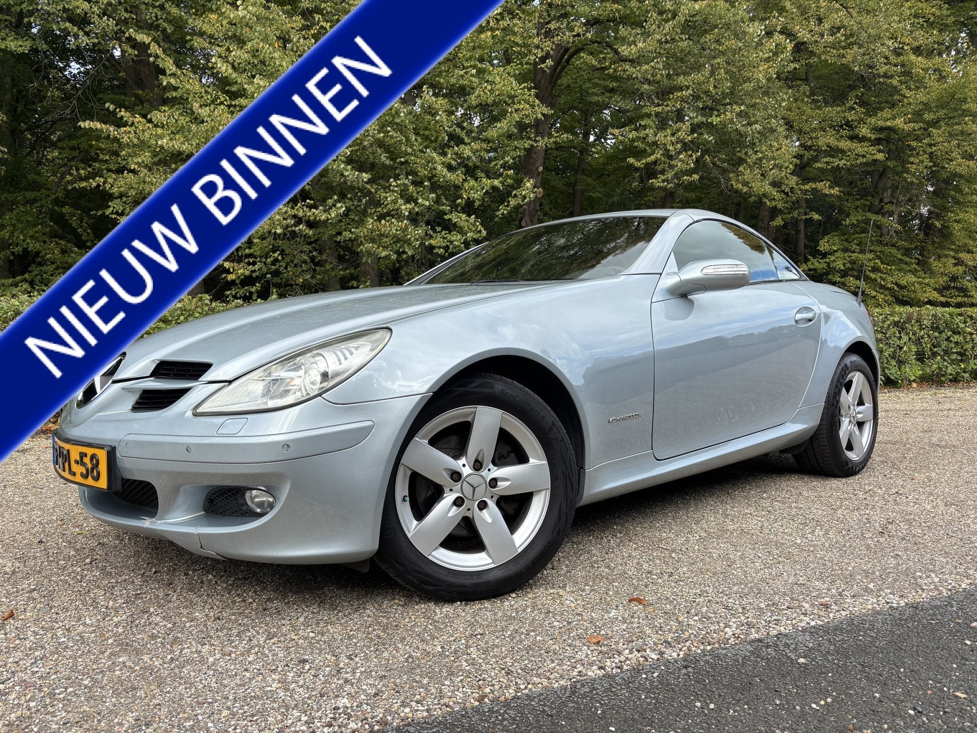 Mercedes-Benz SLK 200 K / Climate Control / Leder / Navi., Auto's, Automaat, Achterwielaandrijving, Gebruikt, 4 cilinders