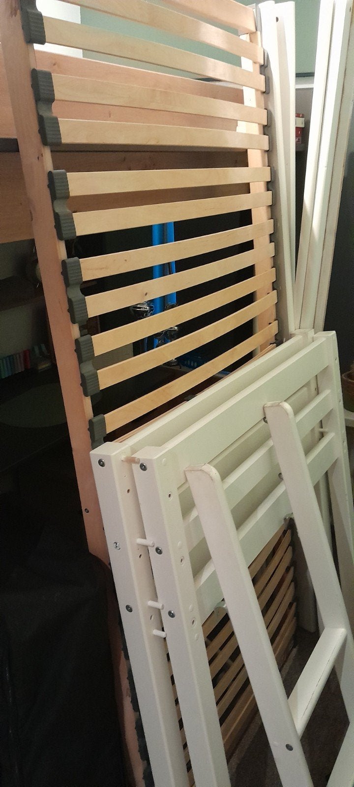 gratis hoogslaper bed, Ophalen, Gebruikt, Eenpersoons, 90 cm
