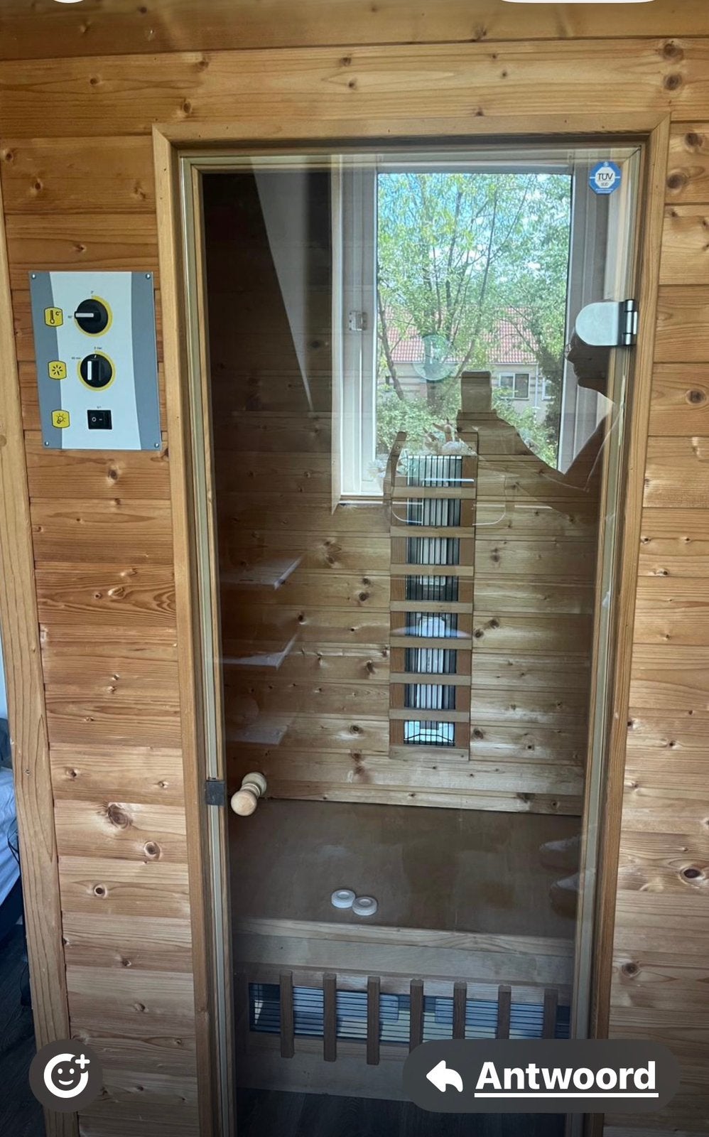 Infrarood sauna 90 x 90 x 190 cm, Ophalen, Gebruikt, Complete sauna