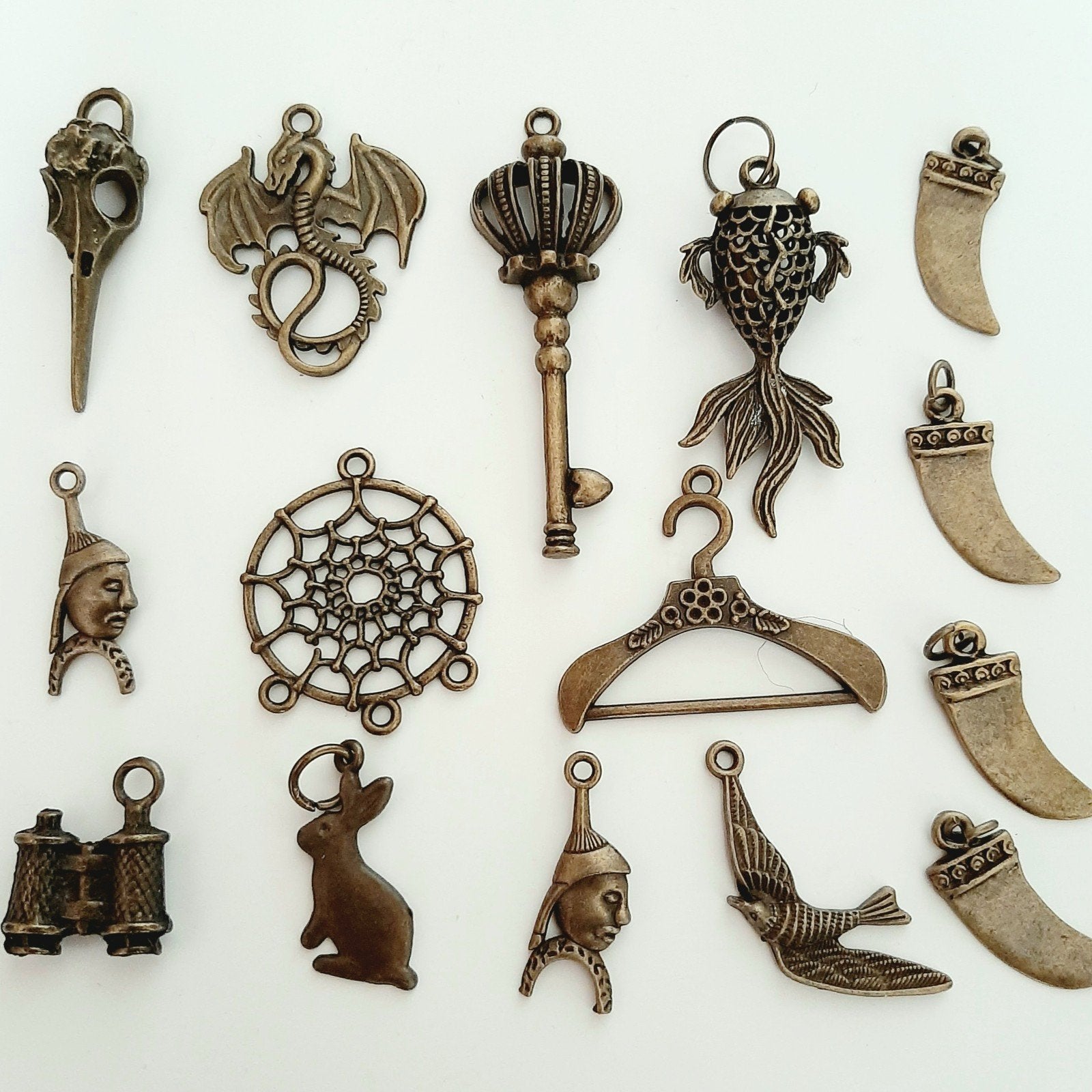 Diverse bedels voor sieraden - Antiek brons look, Ophalen of Verzenden, Nieuw, Bedel