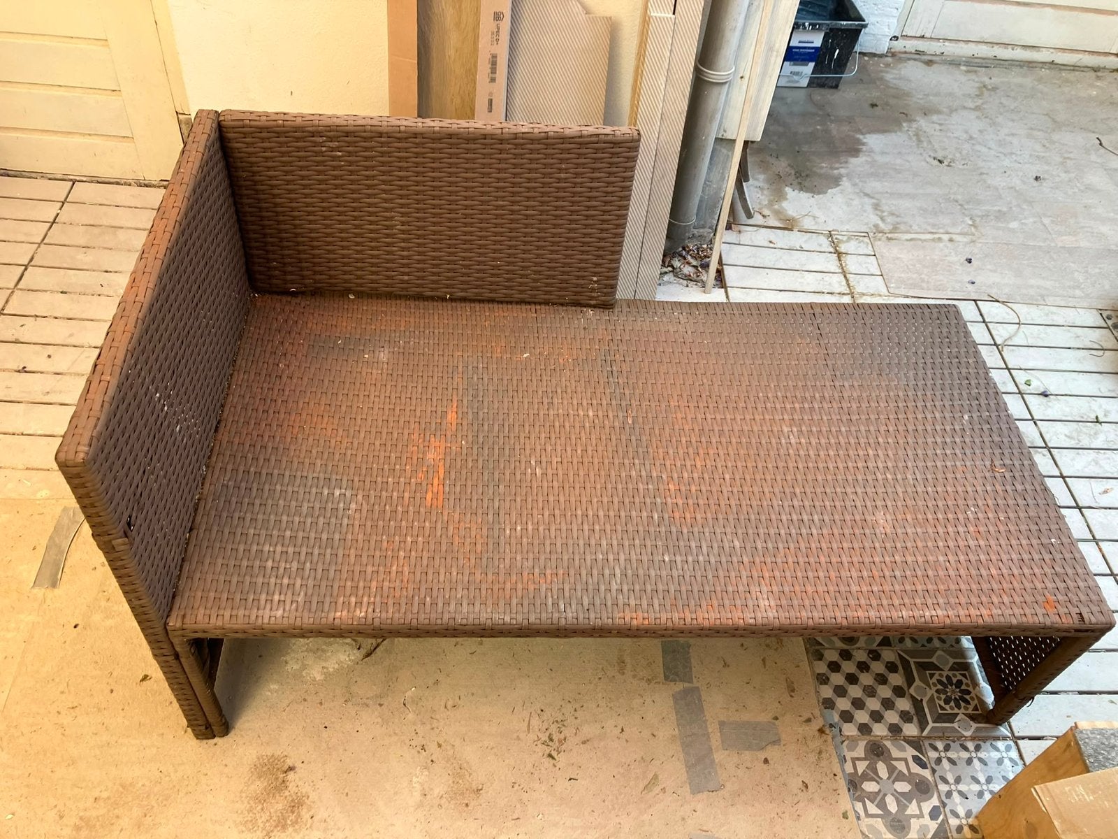 Tuinbank (x2) - Gratis, Gebruikt, Loungeset, Wicker, Bank