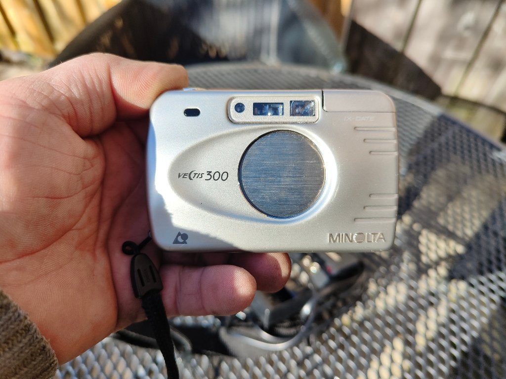 Minolta Vectis 300 IX-Date compact camera, Ophalen of Verzenden, Gebruikt, Compact, Overige Merken