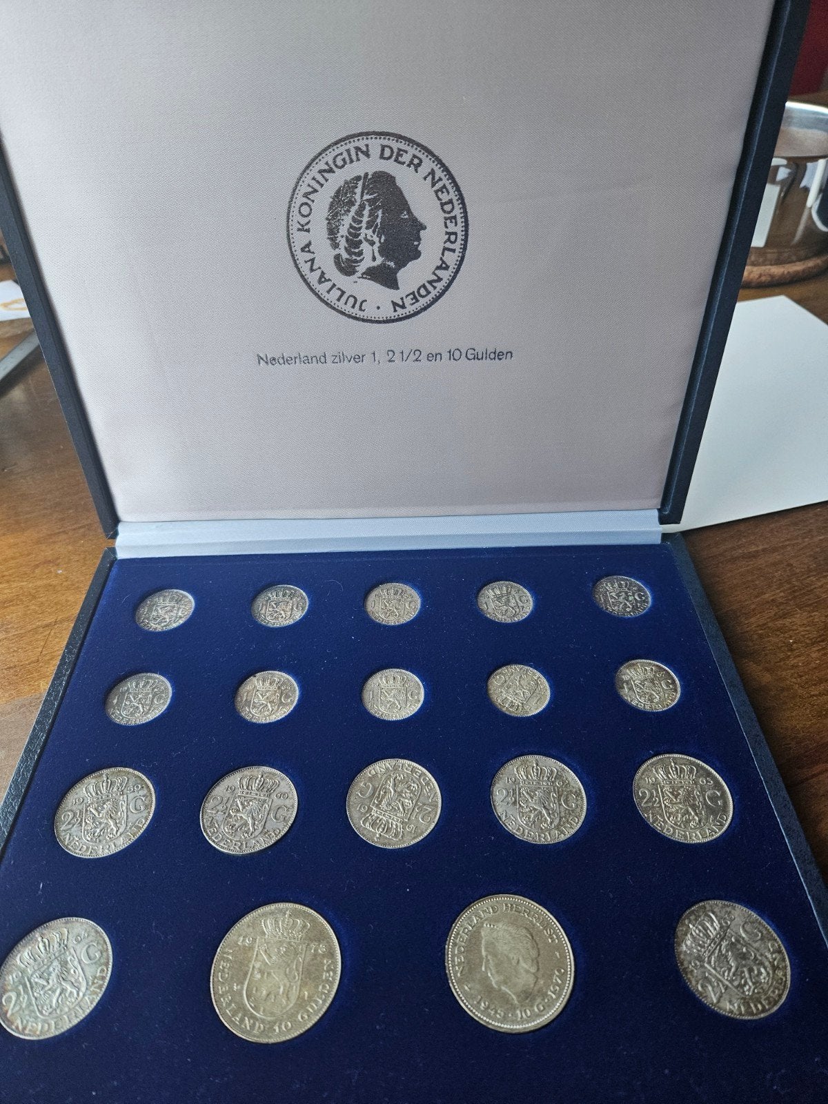 Zilver collectie Juliana., Postzegels en Munten, Koningin Juliana, Setje, Zilver, Overige waardes