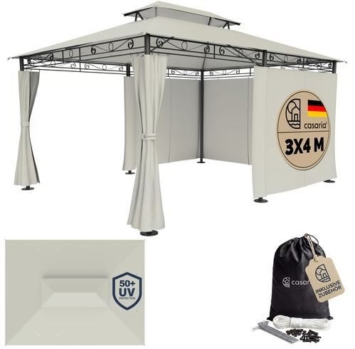 Partytent paviljoen pagodetent 3x4m Beige GRATIS BEZORGD!, Verzenden, Minder dan 4 meter, Nieuw, Nvt