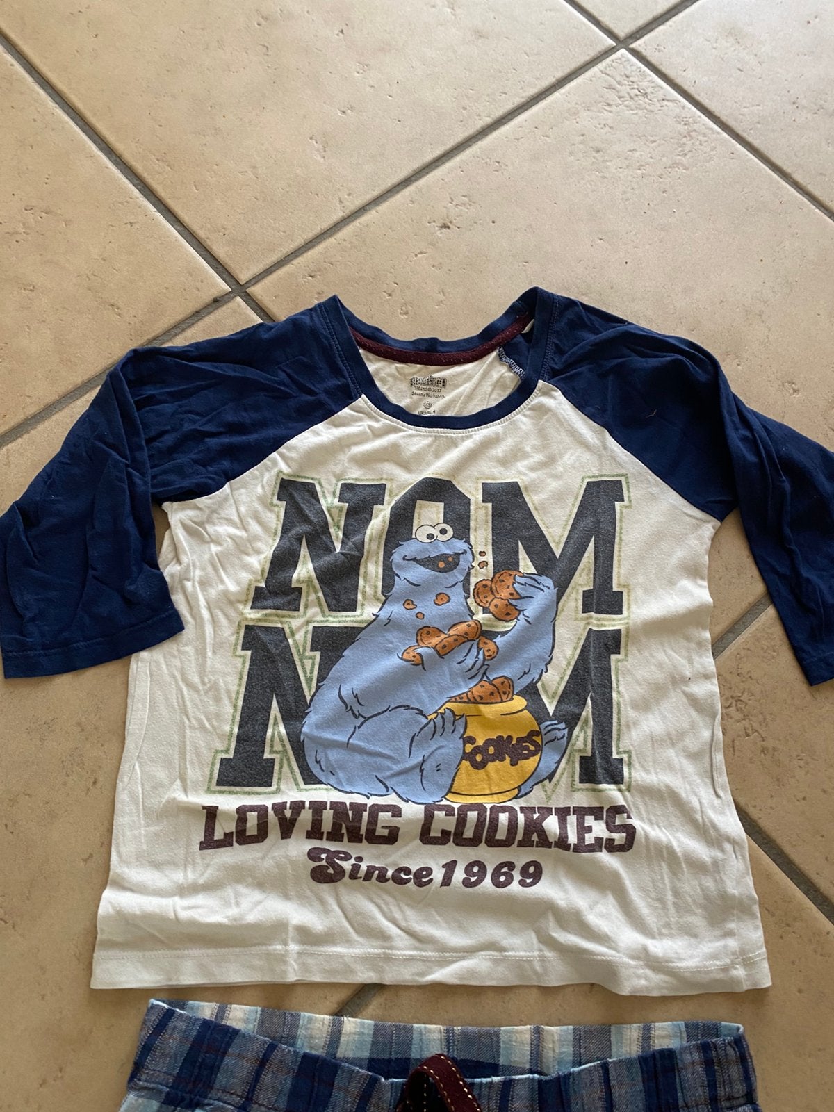 Koekiemonster Pyjama Set (T-shirt & Short) - Maat XS, Ophalen of Verzenden, Gedragen, Maat 34 (XS) of kleiner