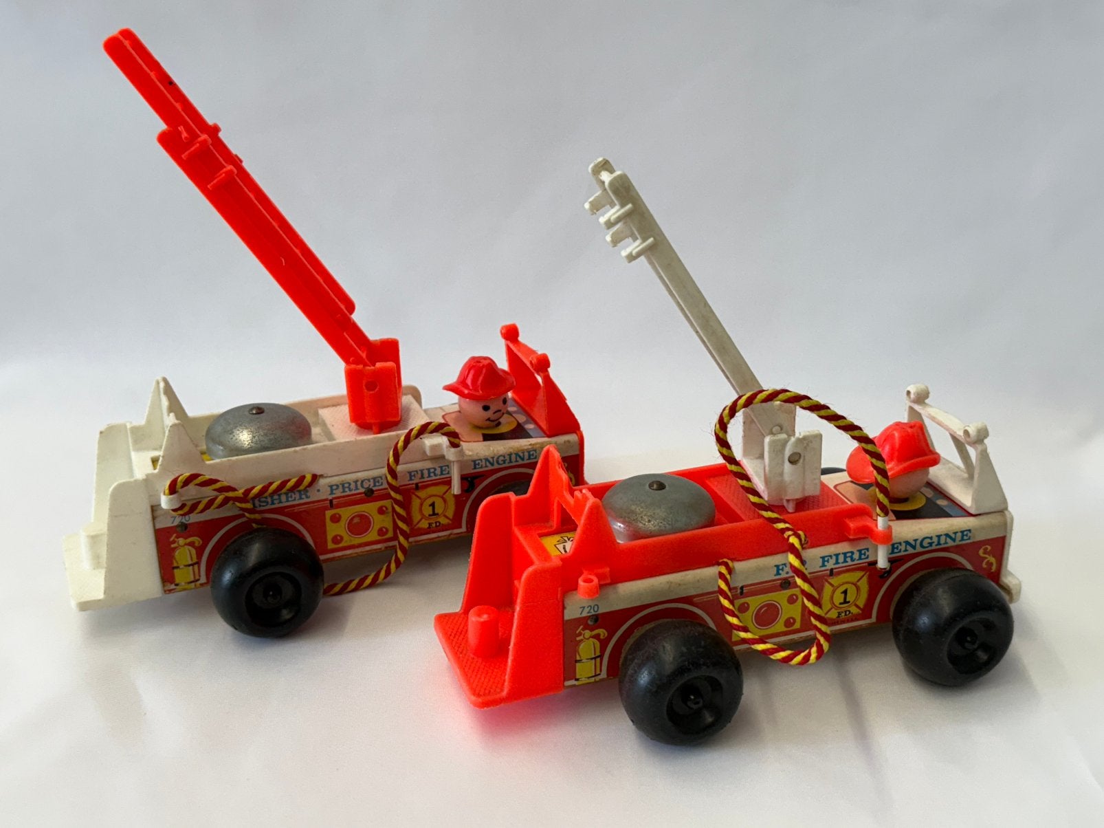 Fisher Price brandweerauto's vintage, Ophalen of Verzenden, Gebruikt, Auto of Voertuig