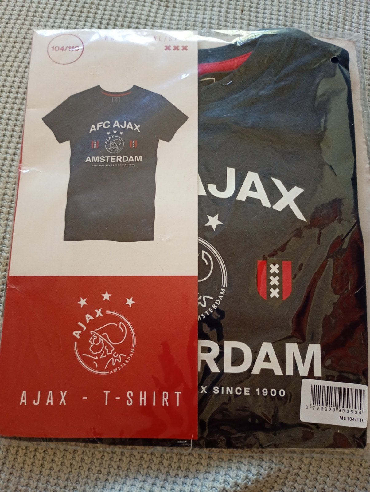 Nieuw t shirt Ajax maat 104/110, Kinderen en Baby's, Kinderkleding | Maat 104, Ophalen of Verzenden, Nieuw, Jongen of Meisje, Shirt of Longsleeve