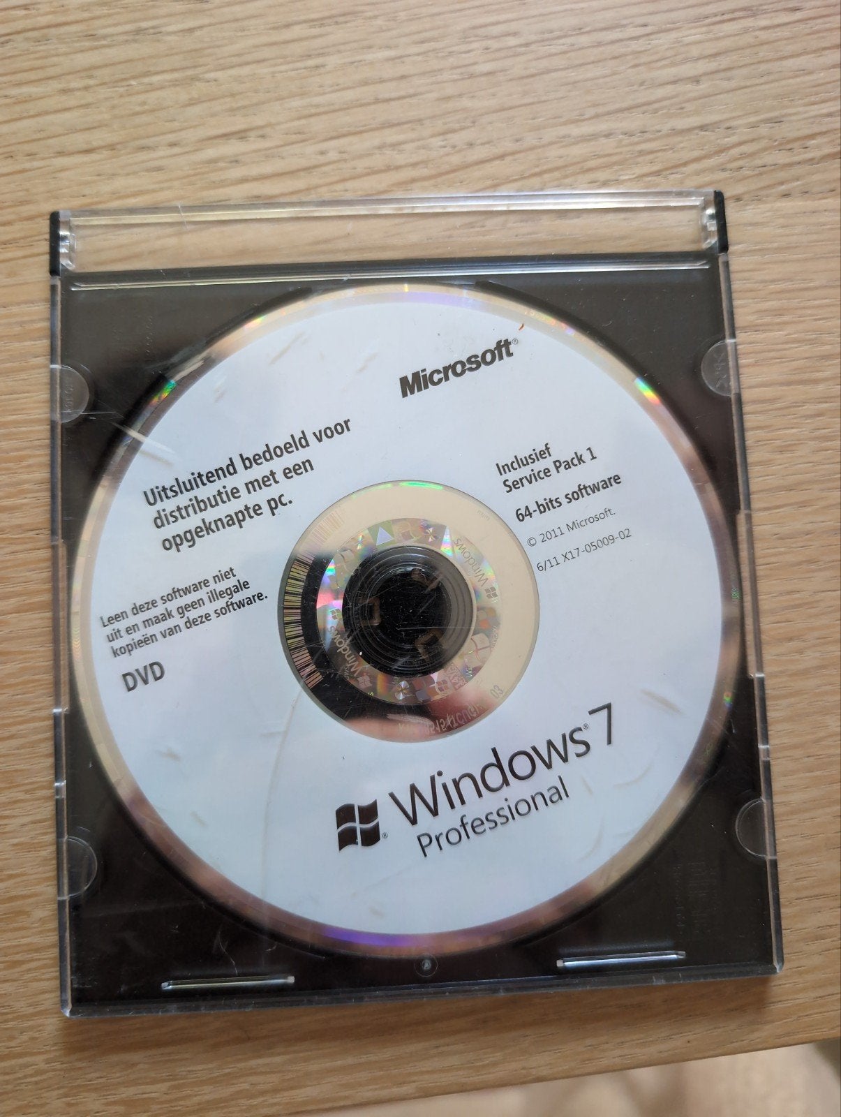 Windows 7 Professional installatie CD (64-bits), Verzenden, Zo goed als nieuw, Windows