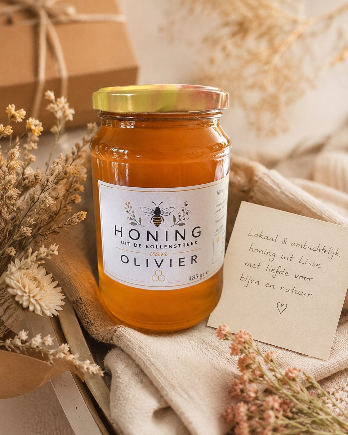 Pure Streekhoning uit Lisse | 485 gram | 1 pot €7,50, Diversen, Ophalen of Verzenden