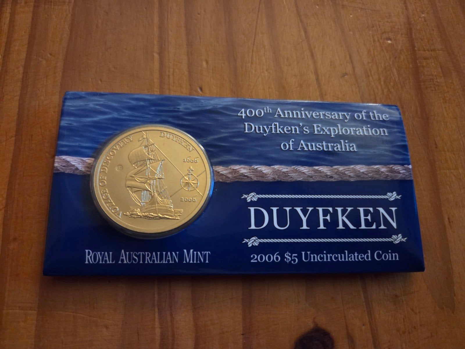 2006 $5 Coin Australië - Duyfken 1606-2006, Ophalen of Verzenden, Overige landen, Overige waardes, Losse munt
