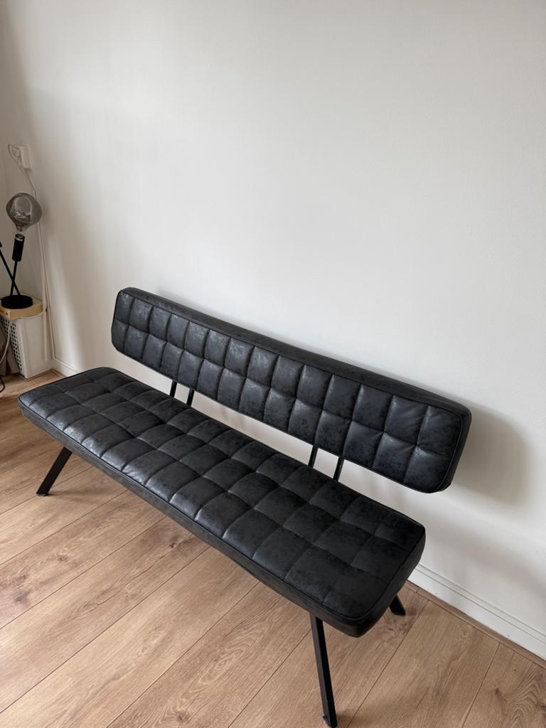 Luxe Robuuste Eettafelbank 150cm voor 4 Personen, Ophalen, Minder dan 75 cm, 150 tot 200 cm, Leer