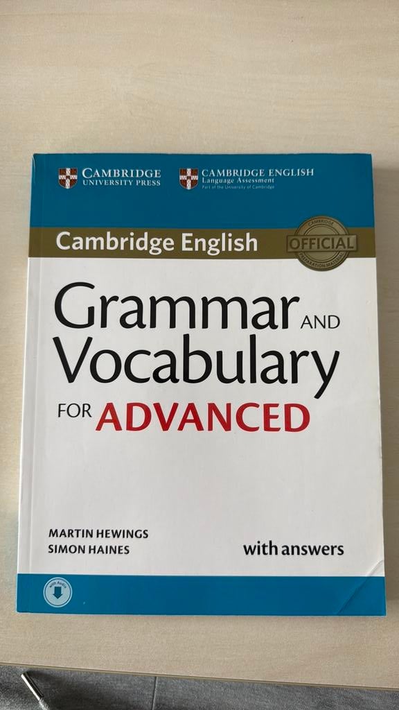 Gramma and Vocabulary for Advanced Cambridge, Boeken, Informatica en Computer, Ophalen of Verzenden, Zo goed als nieuw, Overige onderwerpen