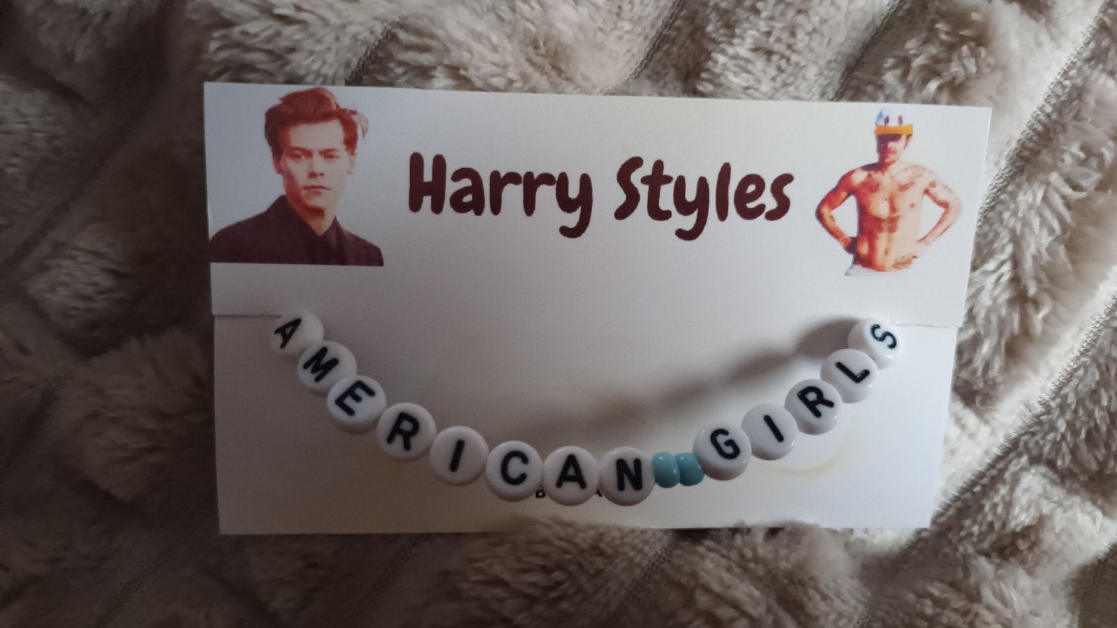 Harry Styles 'American Girls' kralenarmband, Blauw, Kunststof of Plastic, Nieuw, Ophalen of Verzenden