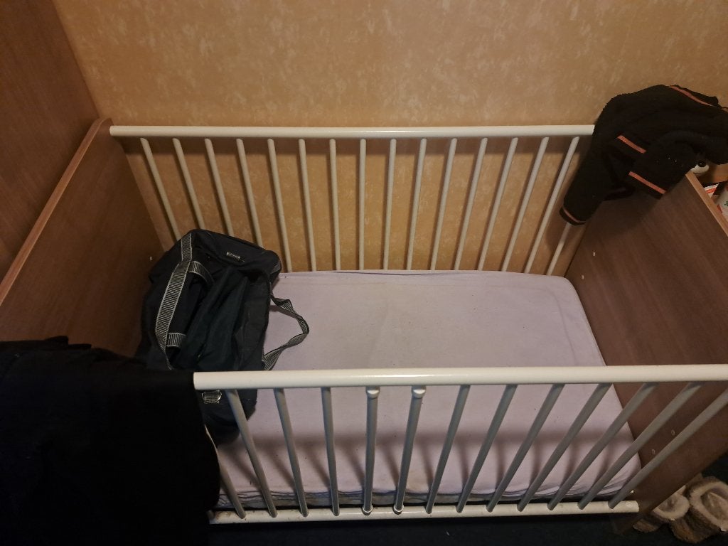 Ledikantje, Ophalen, Zo goed als nieuw, Minder dan 140 cm, Matras