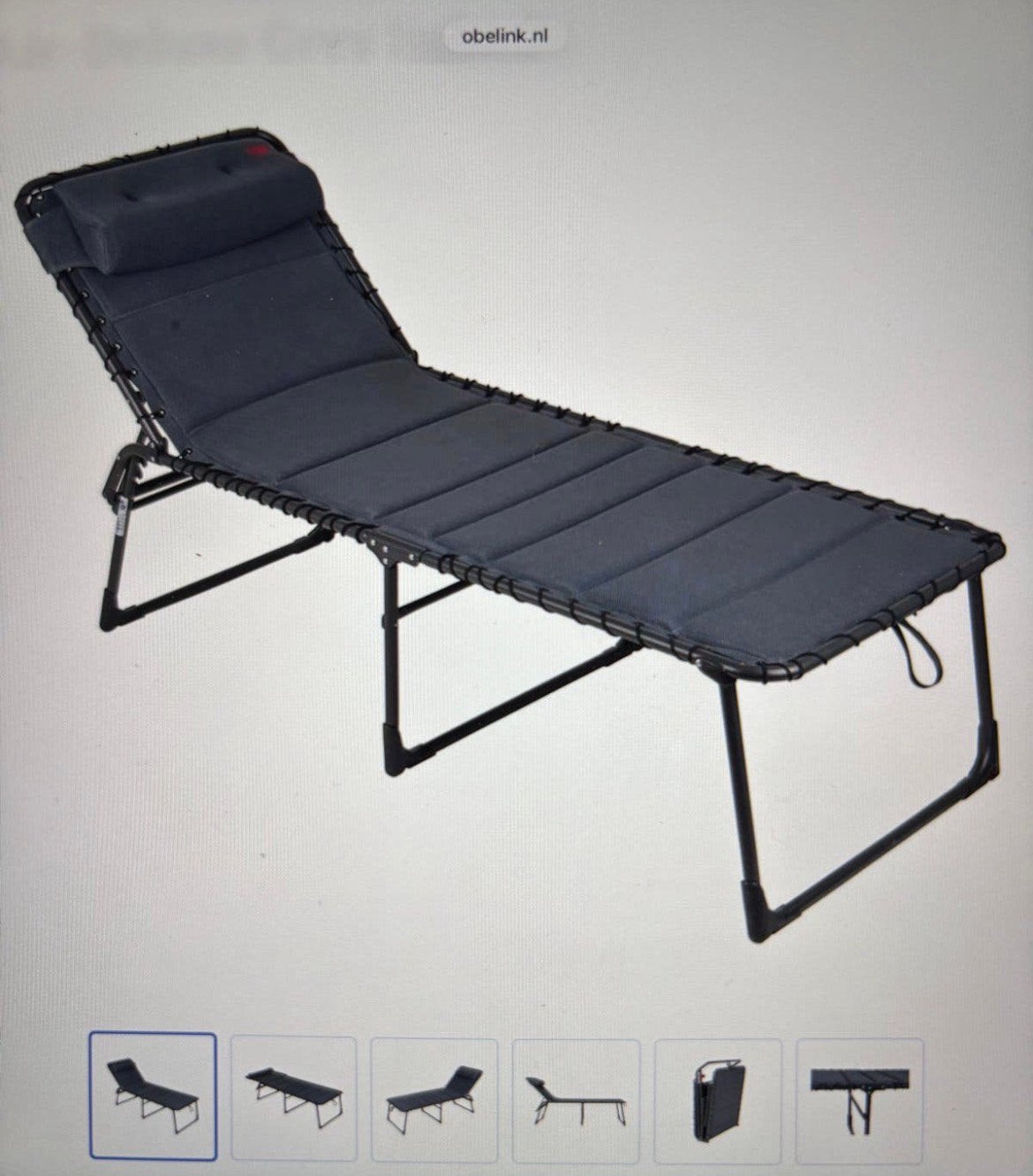 Crespo Air Deluxe vouwbed grijs, Ophalen, Zo goed als nieuw