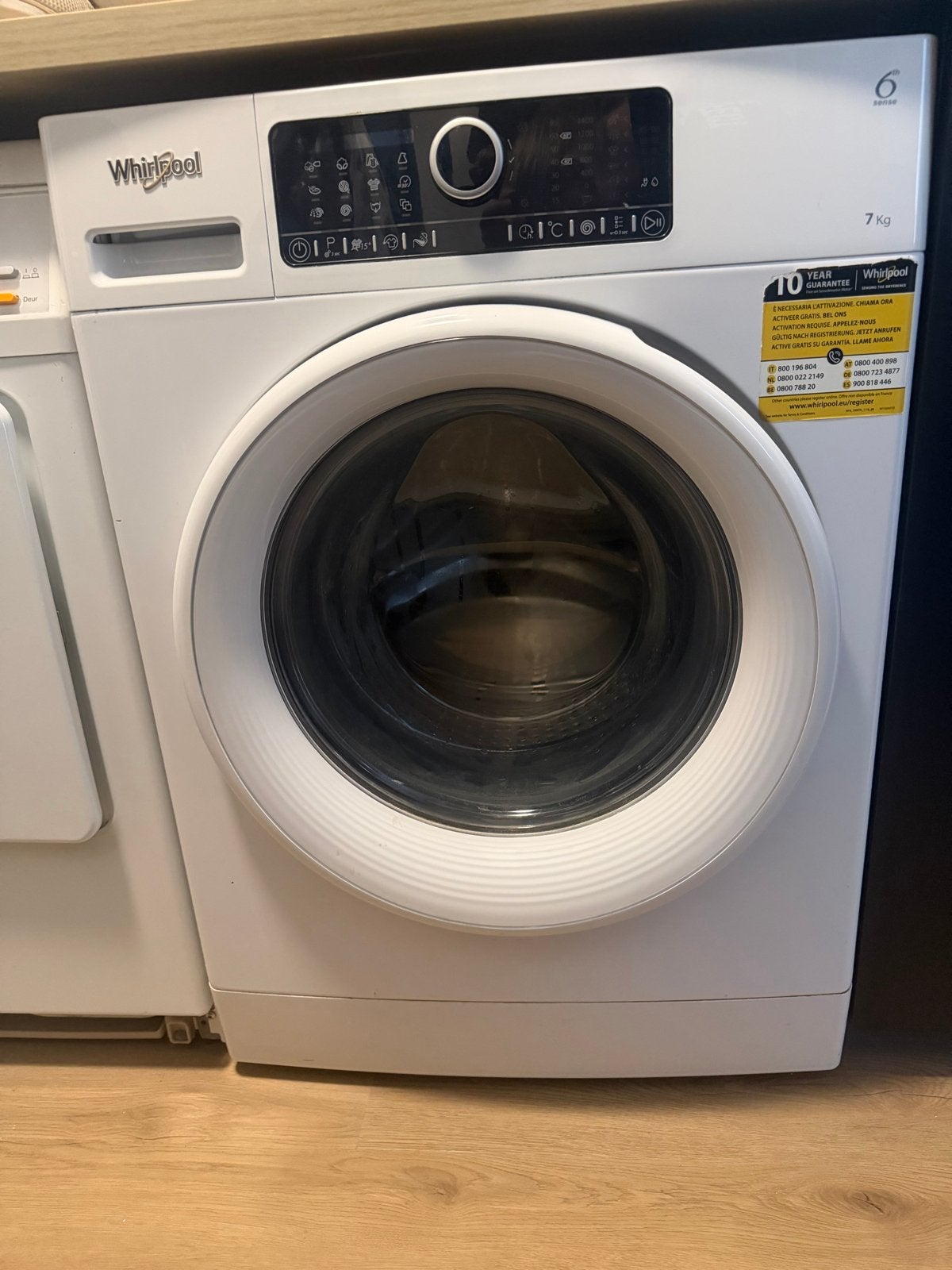 Whirlpool FSCR70410 Wasmachine - 7kg, 1400 toeren, Ophalen, Zo goed als nieuw, Voorlader, Wolwasprogramma