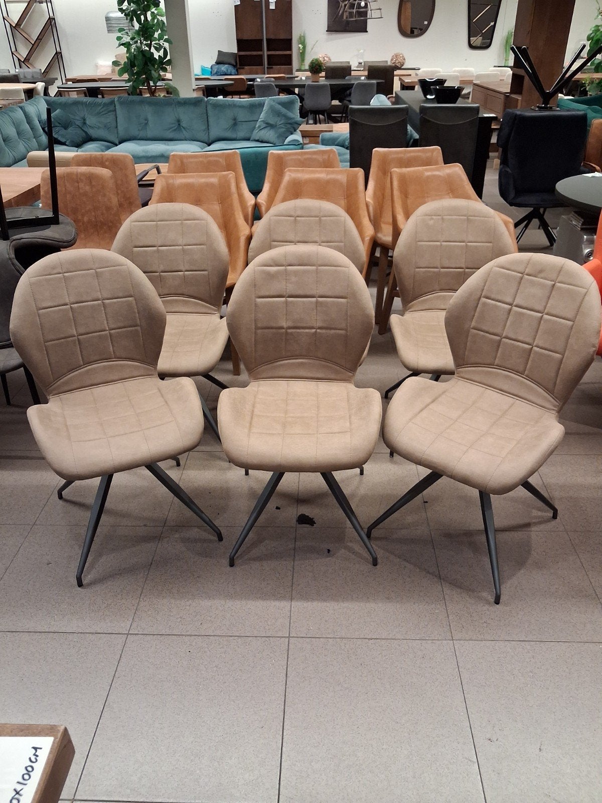 nieuwe eetkamerstoel microvezel taupe set 6x 390, Ophalen, Bruin, ., Nieuw