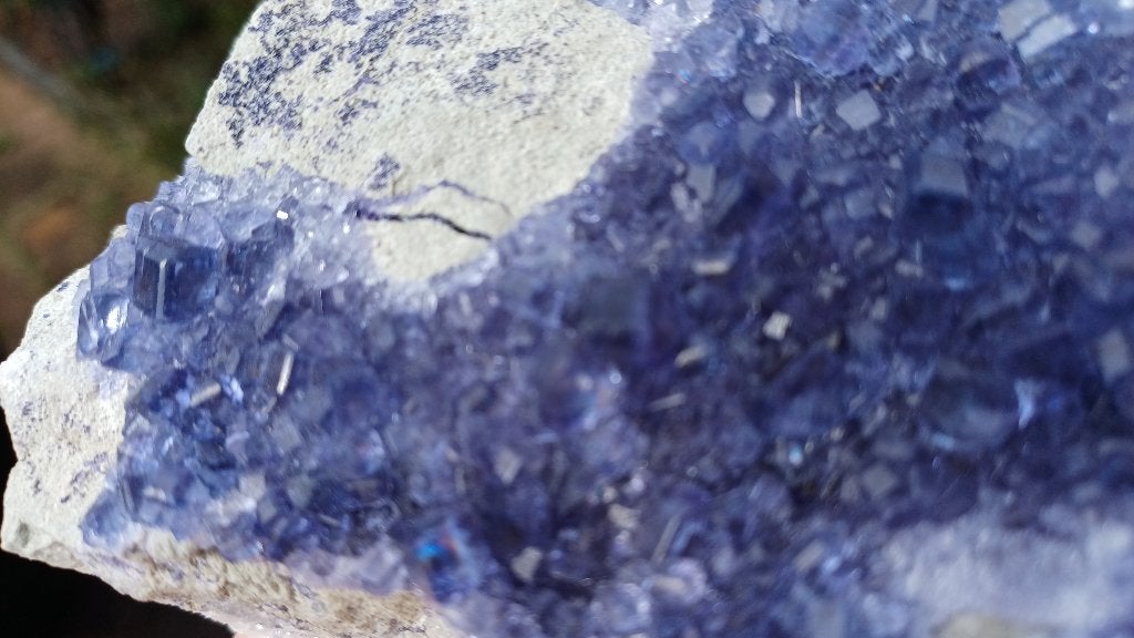 mrt01 Fluoriet La Viesca mijn, La Collada, Asturië Spanje, Ophalen of Verzenden, Mineraal