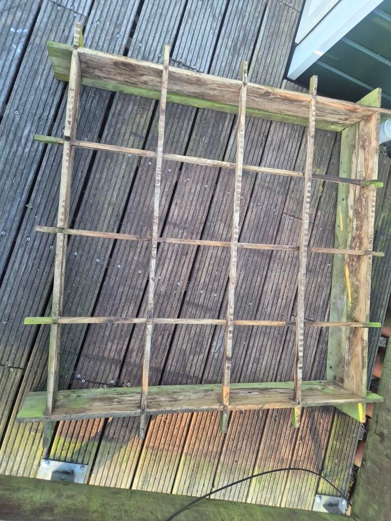 Moestuin bak, groente / kruiden kweekbak, hout 100x100 cm, Tuin en Terras, Bloembakken en Plantenbakken, Gebruikt, Minder dan 30 cm