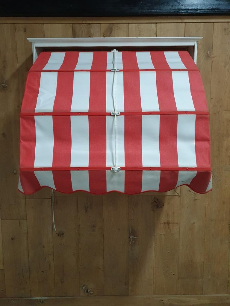 Markies rood wit 80cm - Prima Staat!, Tuin en Terras, Zonneschermen, Zo goed als nieuw, Markies, Minder dan 150 cm, Minder dan 250 cm