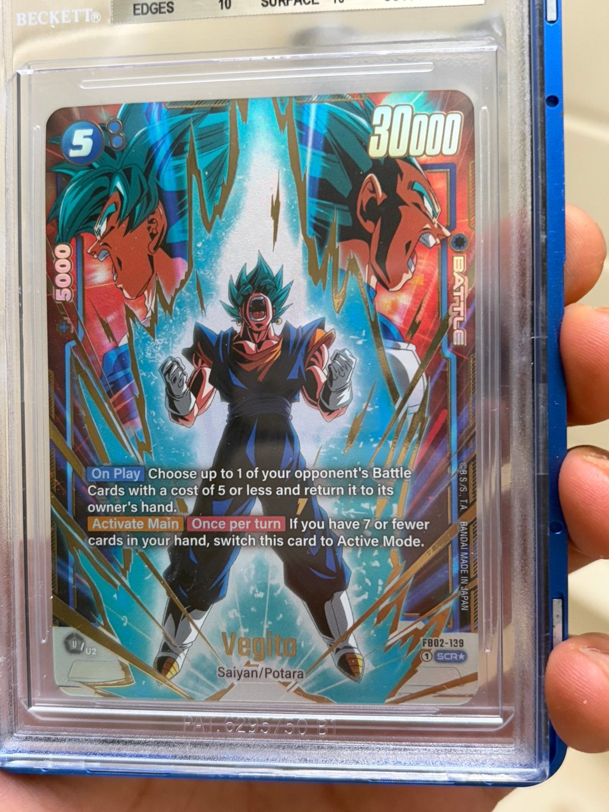 BGS 10 Vegito Blue - Secret ALT  - FB02 139, Ophalen of Verzenden, Zo goed als nieuw
