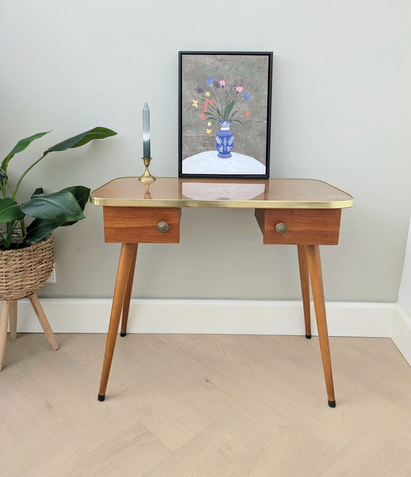 Vintage retro bijzettafeltje sidetable, Ophalen, Gebruikt, ., .