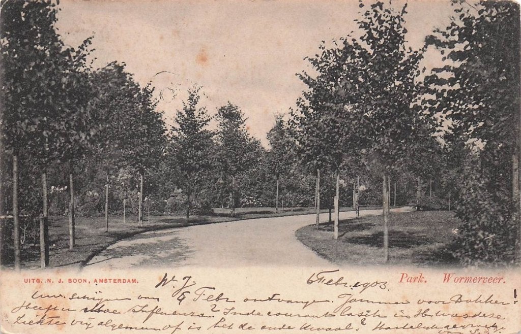 703-387-031 Park Wormerveer, Verzenden, Voor 1920, Noord-Holland
