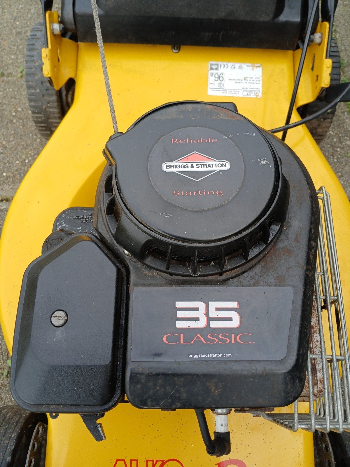 ZELF RIJDEND - 3.5 PK BRIGGS & STRATTON MOTORMAAIER -, Ophalen, Cirkelmaaier, Gebruikt, Opvangbak