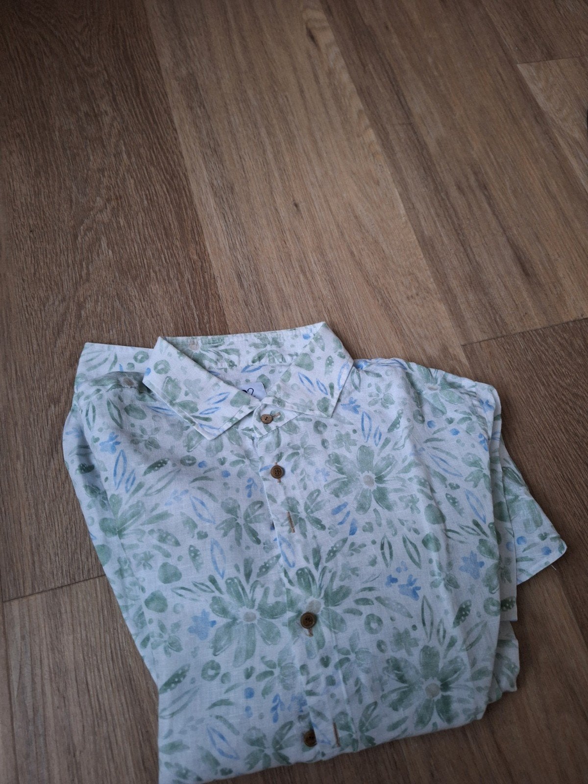 R2 Amsterdam Linnen overhemd met bloemenprint, maat 42, Kleding | Heren, Meerkleurig, Ophalen of Verzenden, Zo goed als nieuw