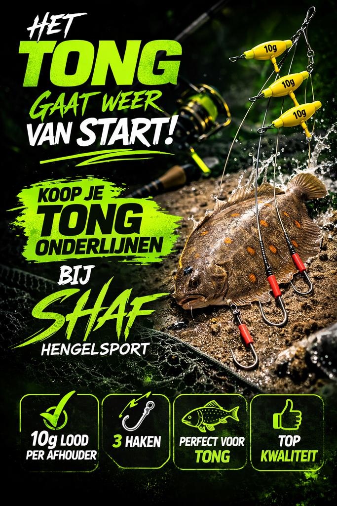 Tong onderlijnen 10g lood, 3 haken, Watersport en Boten, Ophalen of Verzenden, Nieuw, Overige typen