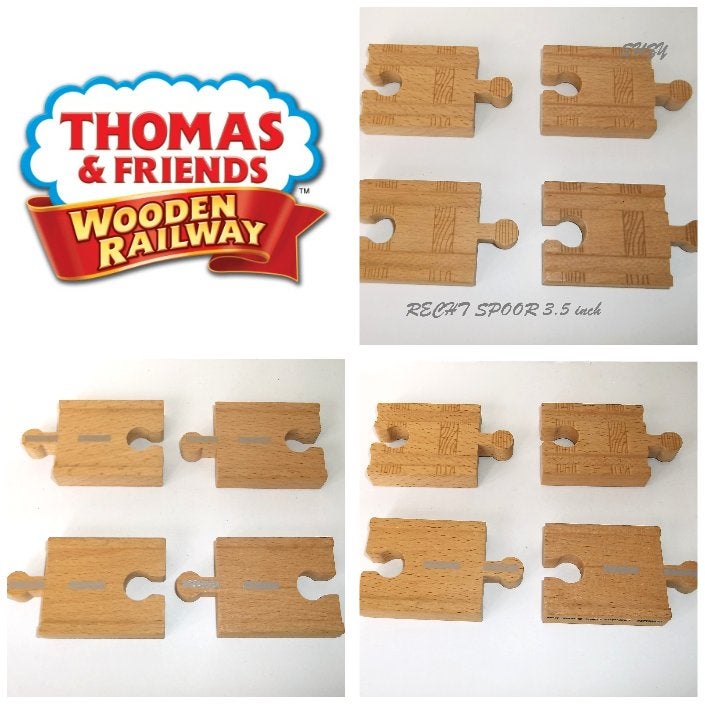 Thomas de Trein Houten Series x4 Recht Spoor 3.5 inch, Ophalen of Verzenden, Zo goed als nieuw