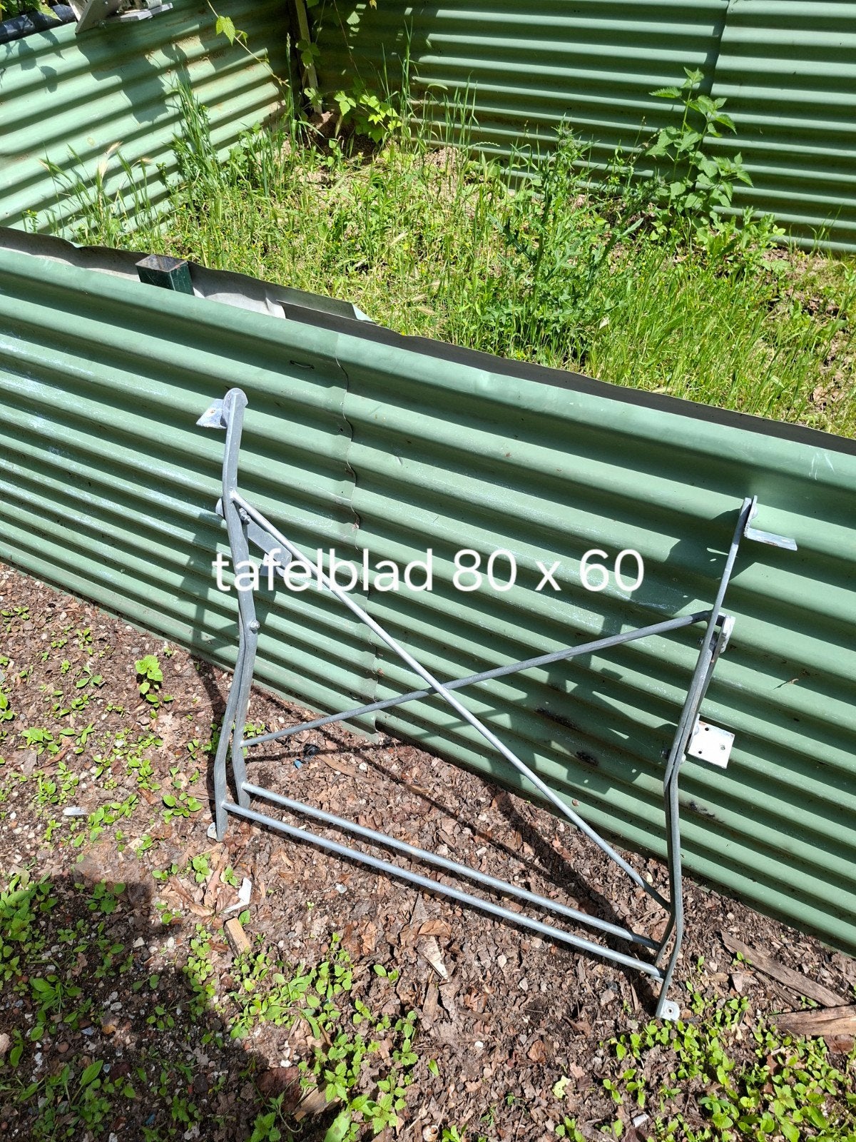 Opklapbaar gegalvaniseerd tafelonderstel 80x60, Ophalen, Tafelpoot, Gebruikt, 50 tot 100 cm