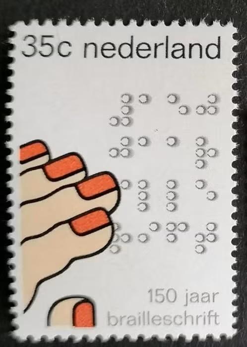 Nederland 1975 - nvph 1077 -  150 jaar Braille, Verzenden, Na 1940, Postfris