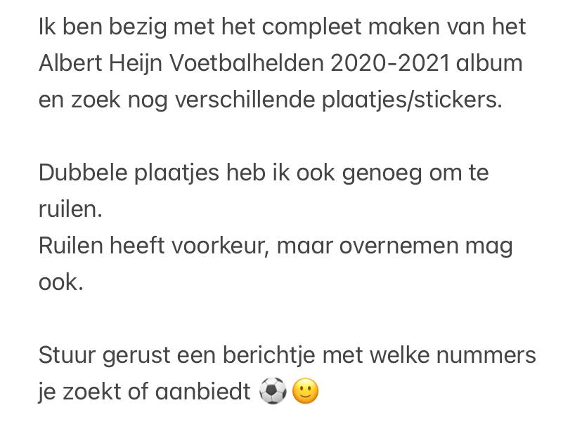 Ik ben bezig met het compleet maken  2020-2021, Ophalen
