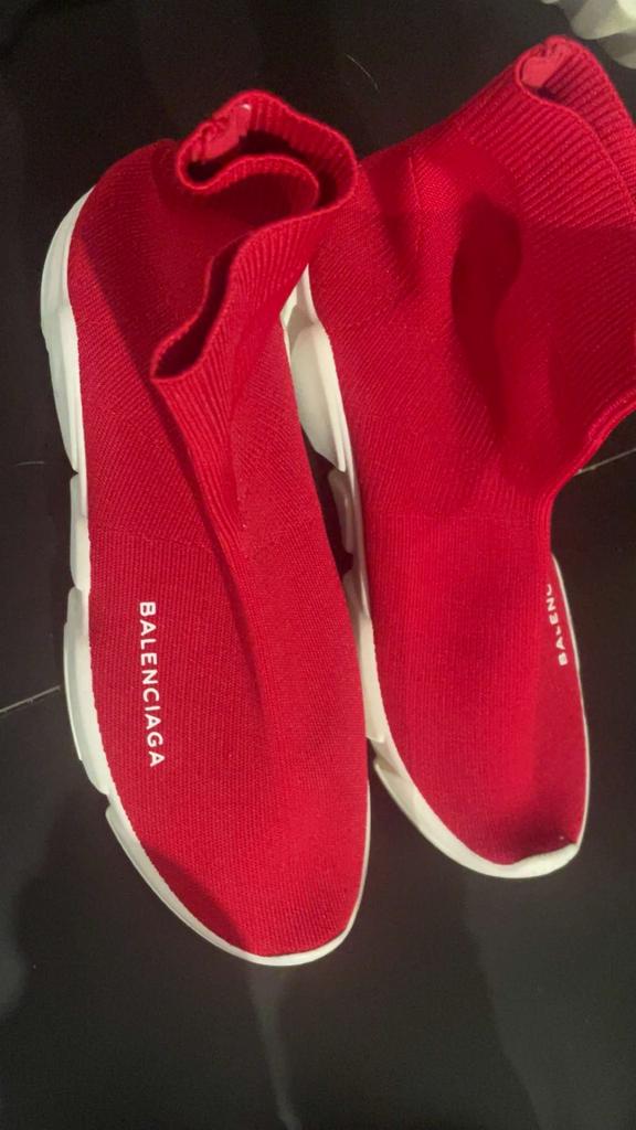 Balenciaga Speed Trainer Sneakers Rood, Ophalen of Verzenden, Zo goed als nieuw