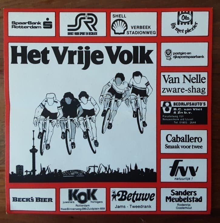Het Vrije Volk Wielerkoers Sticker, Ophalen of Verzenden