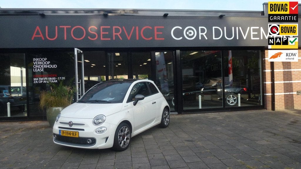 Fiat 500 1.0 Hybrid Sport // PANORAMA / SPORTUITVOERING / BL, Auto's, Fiat, 12 maanden, Stof, 40 €/maand, 4 stoelen